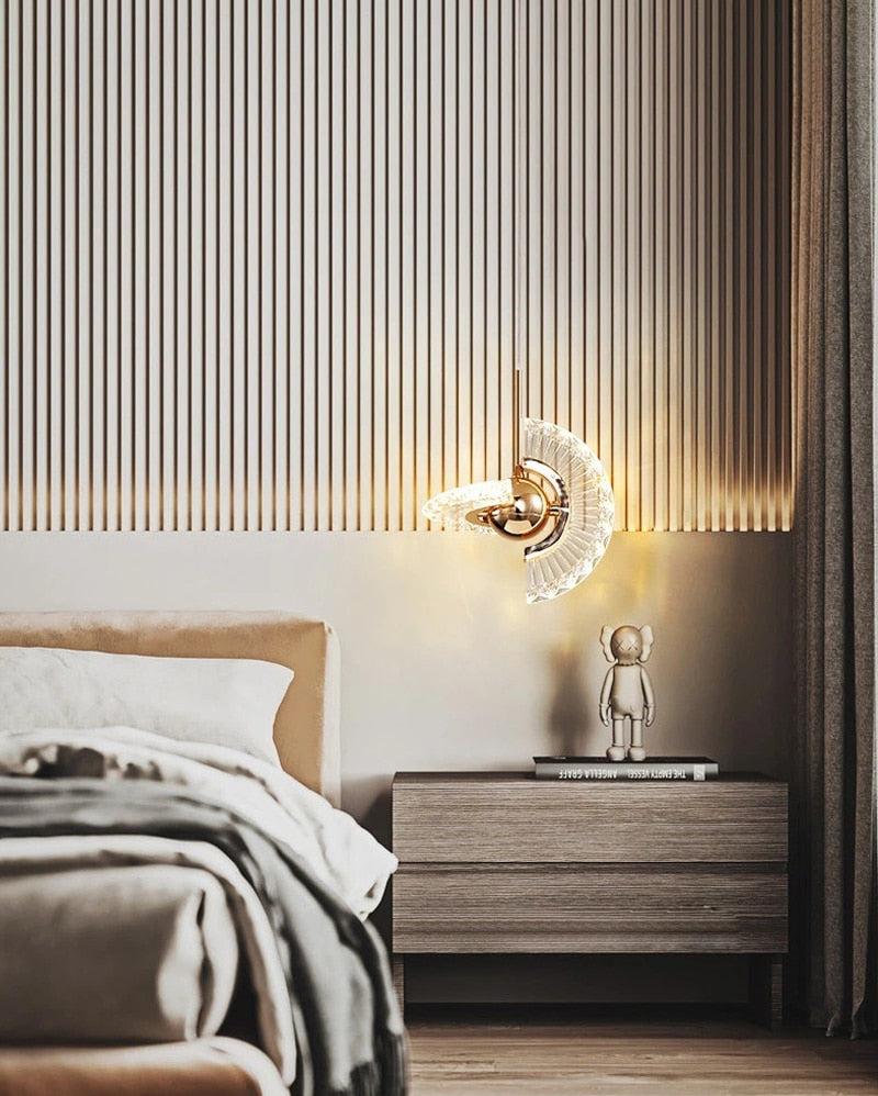 Kristy Modern LED Pendelleuchte Drehbare Gold Esstisch/Schlaf/WohnzimmerMetall Acryl