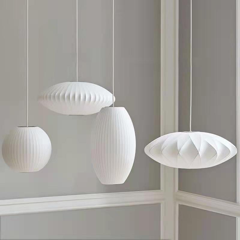 Ritta Modern LED Pendelleuchte Weiß Wohnzimmer/Esstisch Metall&Stoff-Letslighting