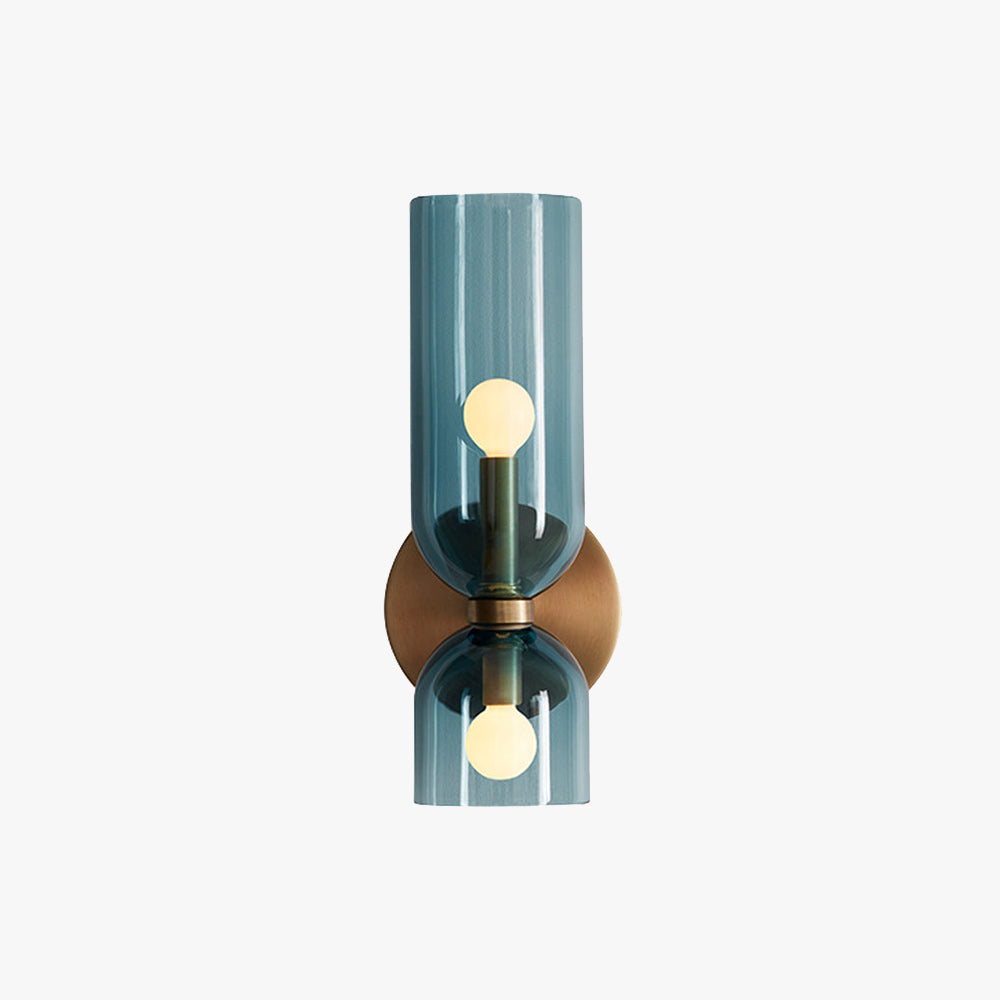 Valentina Modern LED Wandleuchte Blau/Grau/Weiß Metall Schlafzimmer