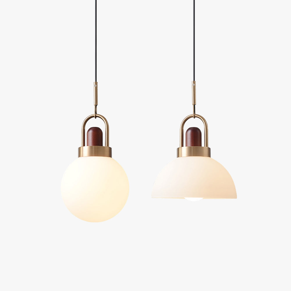 Valentina Modern LED Pendelleuchte Metall Holz Glas Schlafzimmer Esszimmer