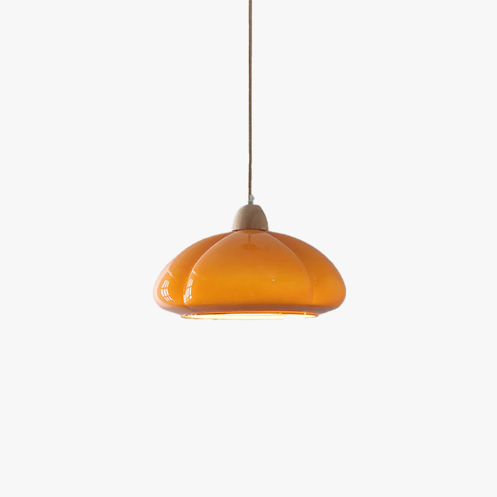 Valentina Retro Kürbis Pendelleuchte Glas Ess/Schlafzimmer