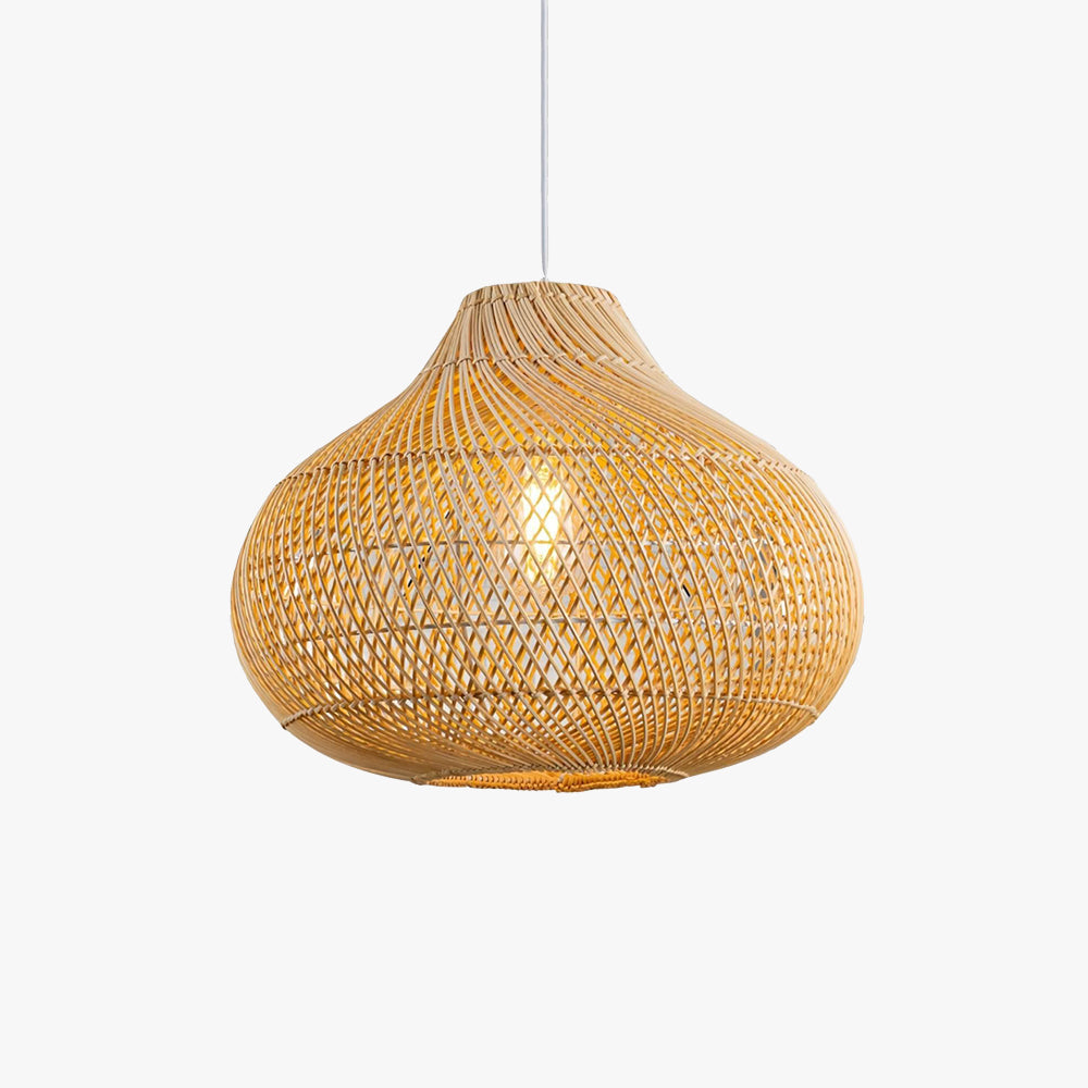 Ritta Design LED Pendelleuchte Rattan Schlafzimmer-Letslighting