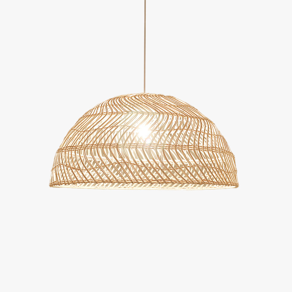 Ritta Retro LED Pendelleuchte Rattan/Metall Schlafzimmer-Letslighting