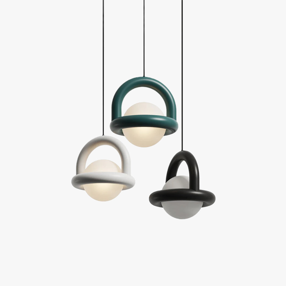Valentina Ballon LED Pendelleuchte Metall/Glas Ess/Wohnzimmer