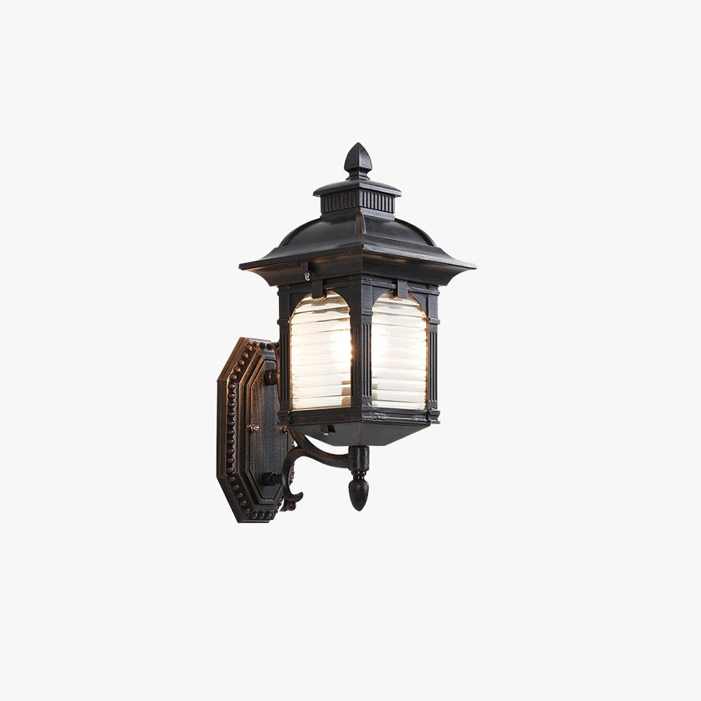 Silva Vintage LED Außenwandleuchte Glas/Metall Flur/Hof