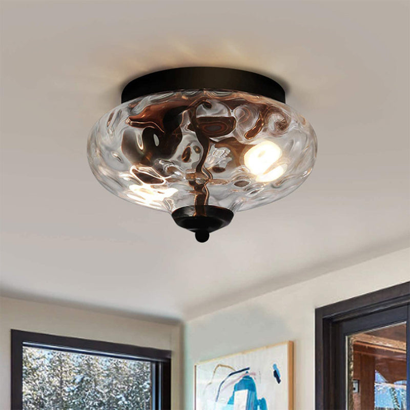 Arisha Design LED Deckenleuchte Metall/Glas Wohnzimmer/Küche