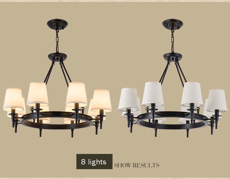 Silva Vintage LED Kronleuchter Schwarz Schlaf/Wohnzimmer Metall