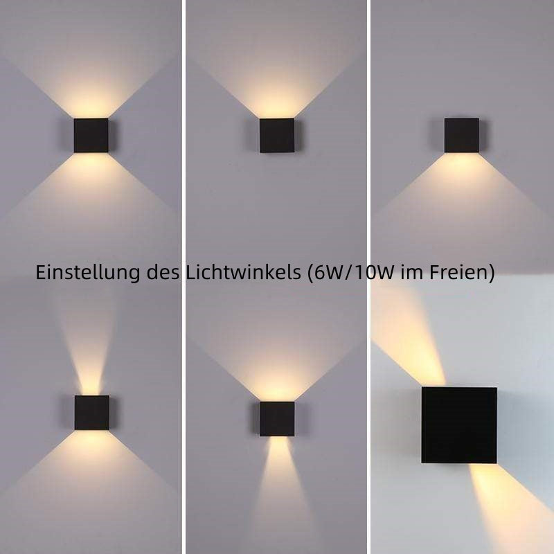 Ray Modern LED Außenwandleuchte Weiß Metall Garten/Flur