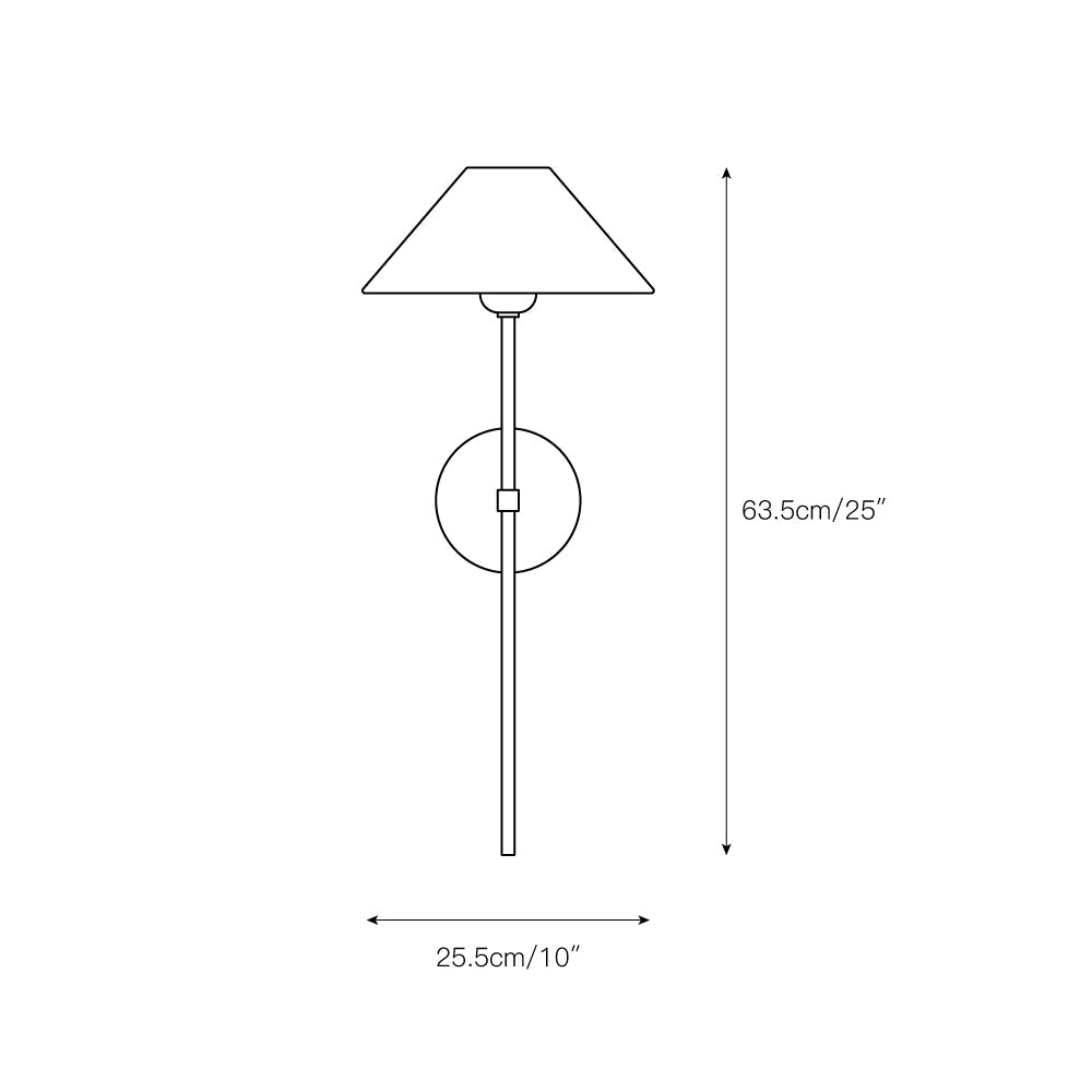 Zosilara Vintage Wandleuchte aus Messing mit Stoffbezug-Letslighting
