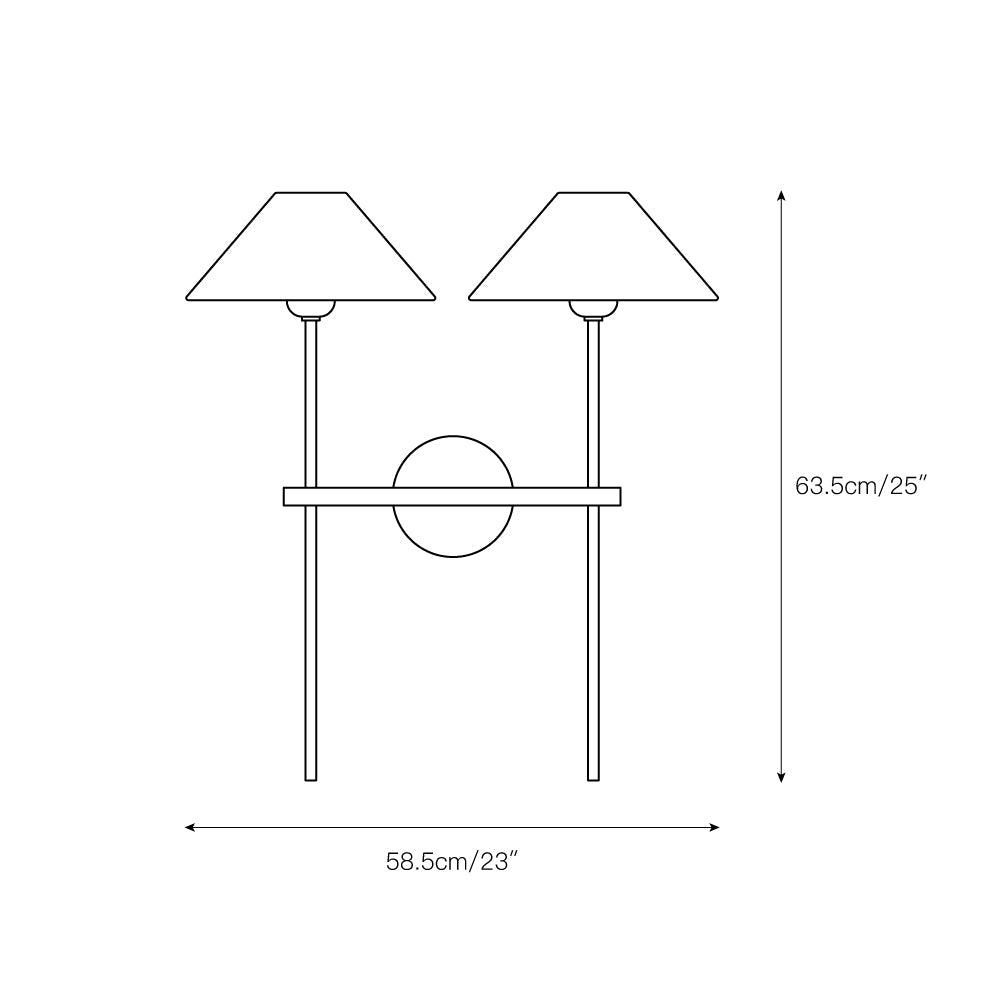Zosilara Vintage Wandleuchte aus Messing mit Stoffbezug-Letslighting