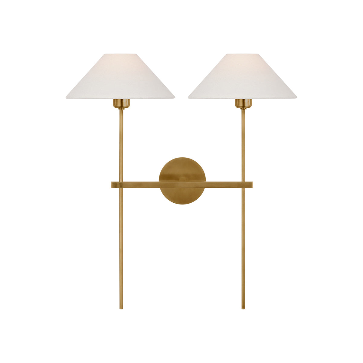 Zosilara Vintage Wandleuchte aus Messing mit Stoffbezug-Letslighting