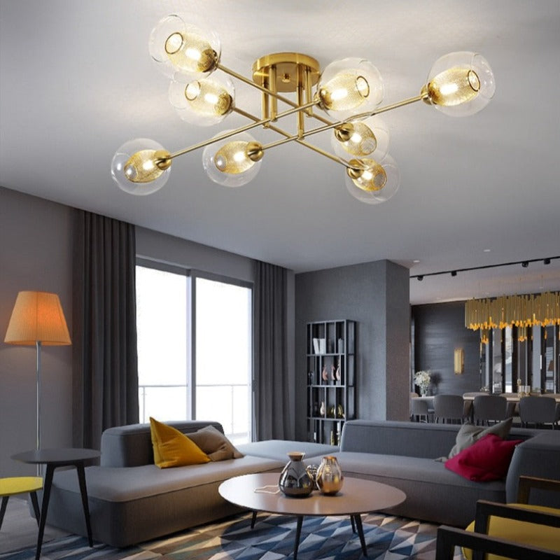 Valentina Modern LED Kronleuchter Metall Glas Esszimmer Schlafzimmer