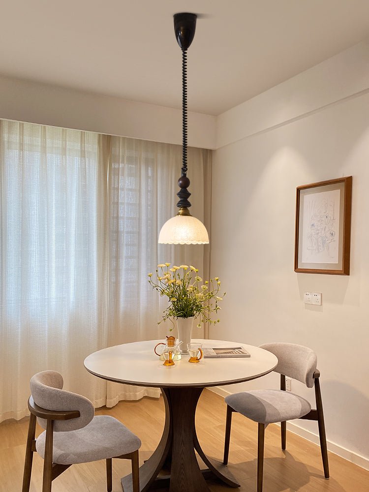 Halcyon Modern Minimalistisch Bogen Holz Pendelleuchte-Letslighting