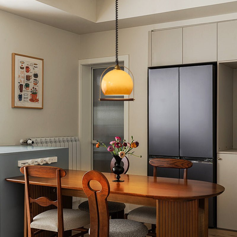 Halcyon Modern Minimalistisch Bogen Holz Pendelleuchte-Letslighting