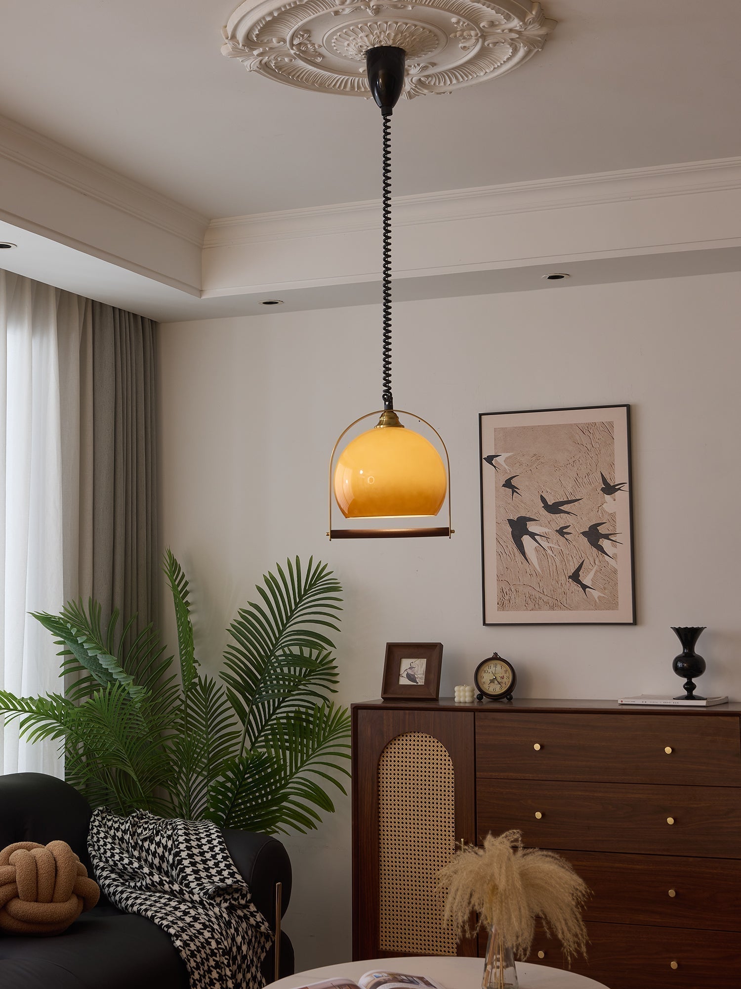 Halcyon Modern Minimalistisch Bogen Holz Pendelleuchte-Letslighting