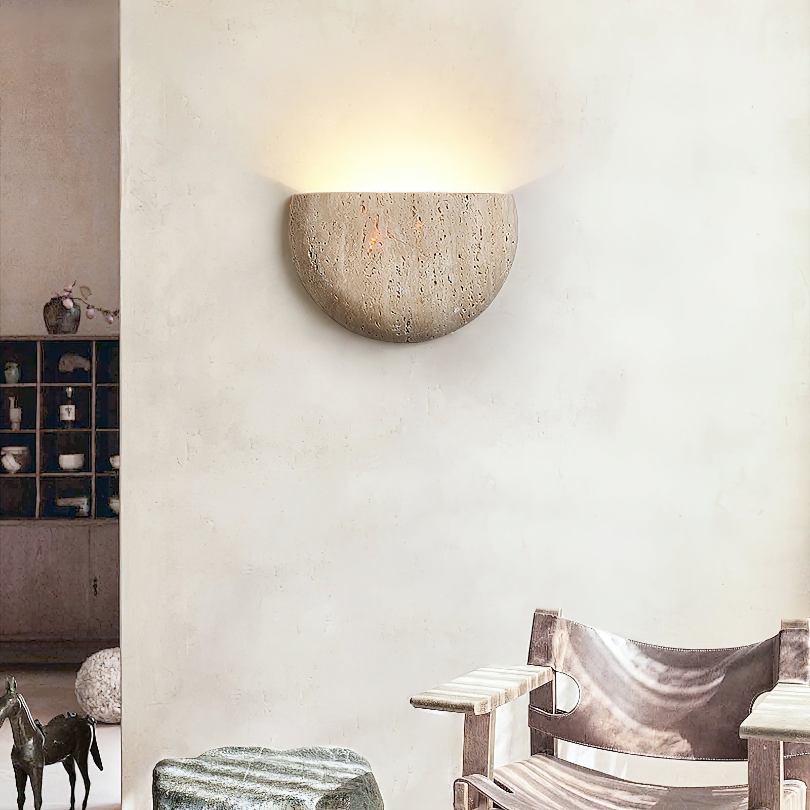 Cuvenarae Mond-Travertin-Wandleuchte-Letslighting