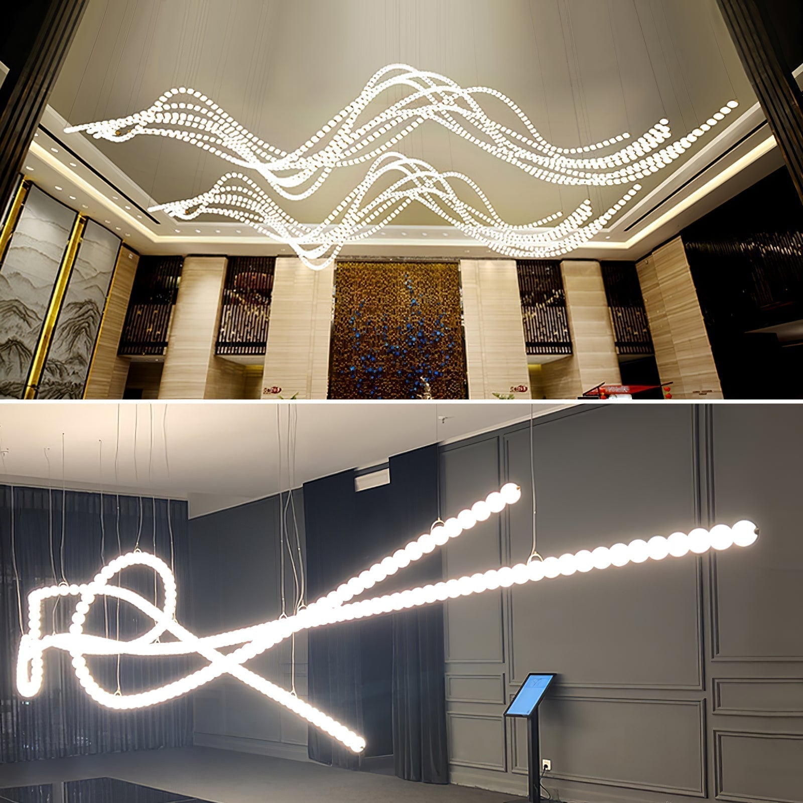 Pearl Kaskaden-Kronleuchter aus Glasperlen-Letslighting