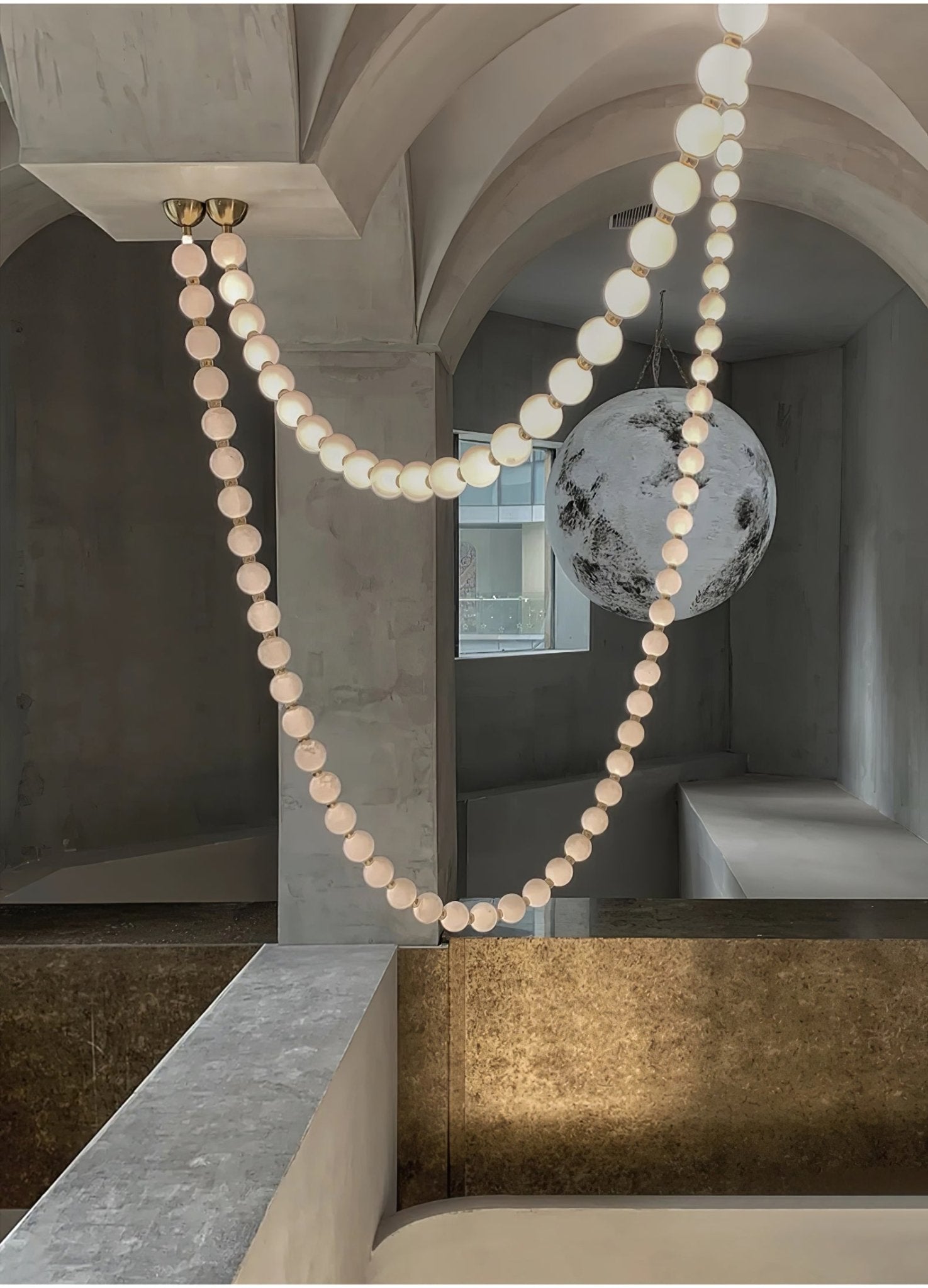 Pearl Kaskaden-Kronleuchter aus Glasperlen-Letslighting