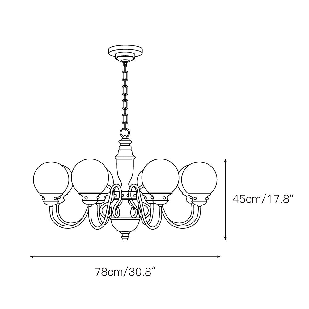 Ciphaen Postmoderner Luxus Messing Glas Kronleuchter-Letslighting