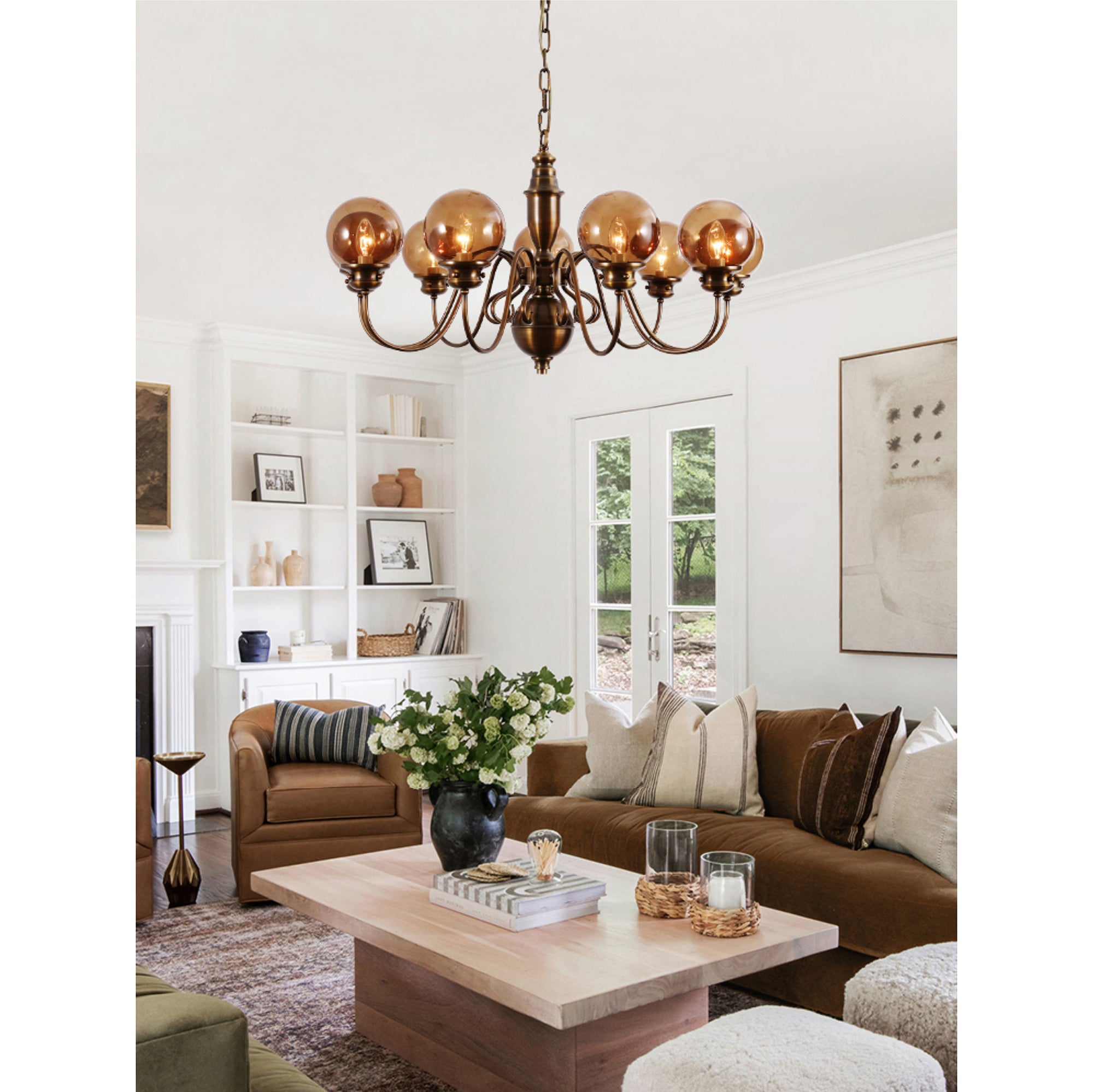Ciphaen Postmoderner Luxus Messing Glas Kronleuchter-Letslighting