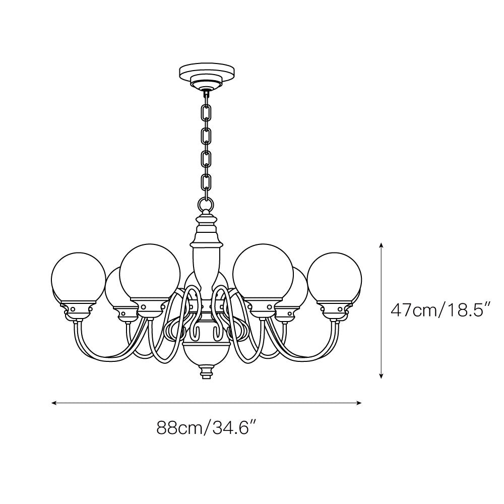 Ciphaen Postmoderner Luxus Messing Glas Kronleuchter-Letslighting