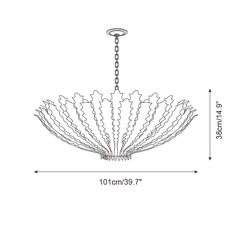 Geyon Minimalistischer Kronleuchter aus Metall-Letslighting