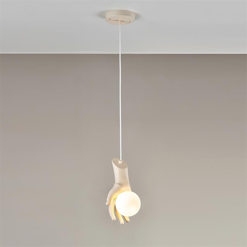 Pendelleuchte Skulptur Griff Acryl Kugel Künstlerisch-Letslighting