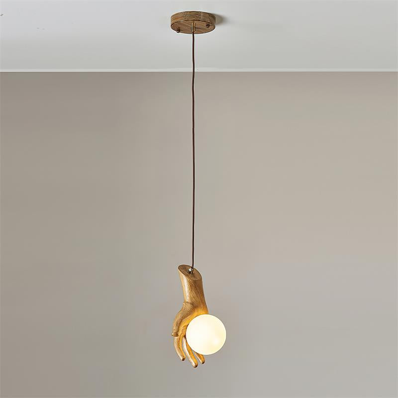 Pendelleuchte Skulptur Griff Acryl Kugel Künstlerisch-Letslighting