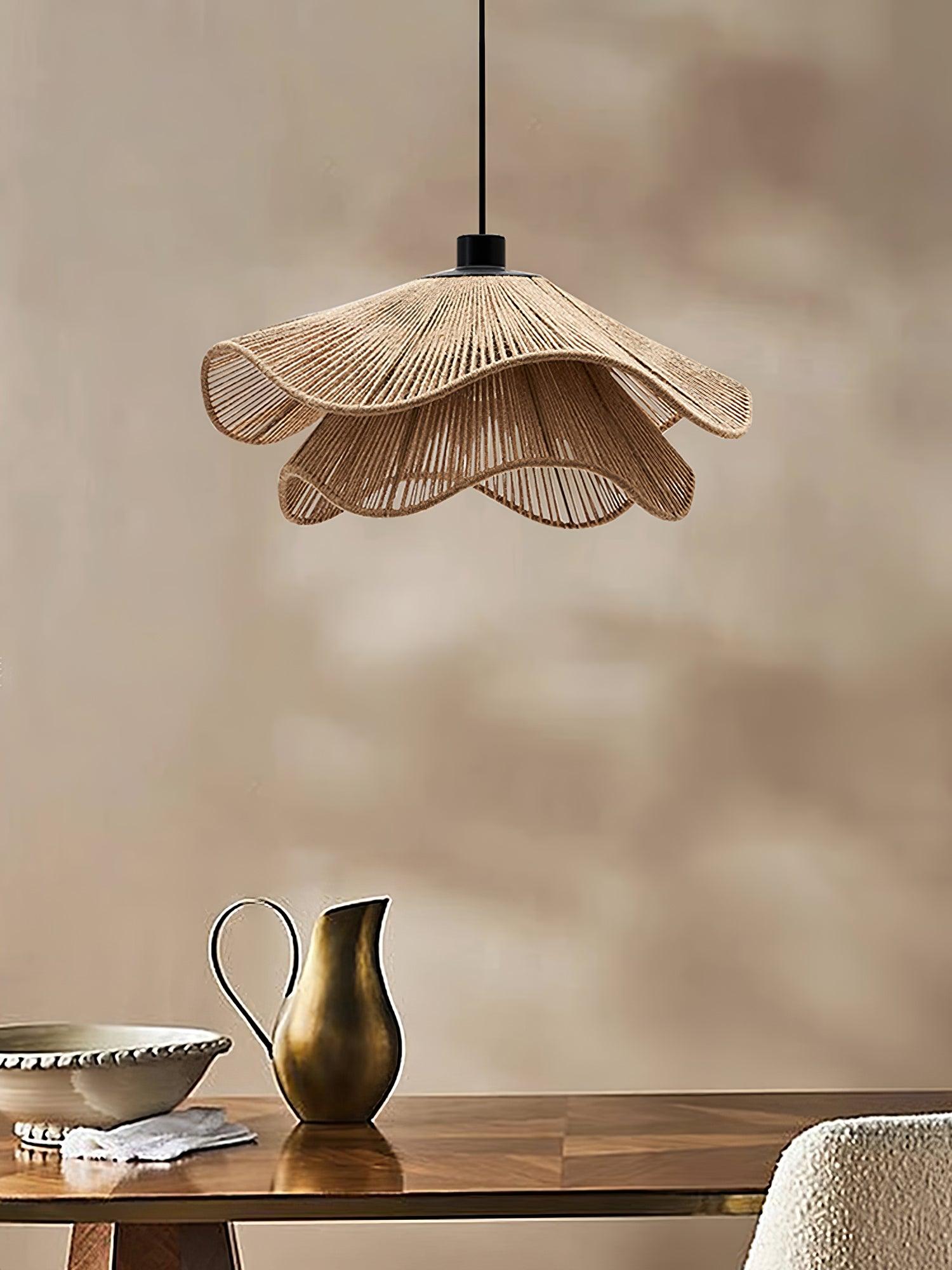 Lustra Pendelleuchte Handgefertigter Strohhut-Letslighting