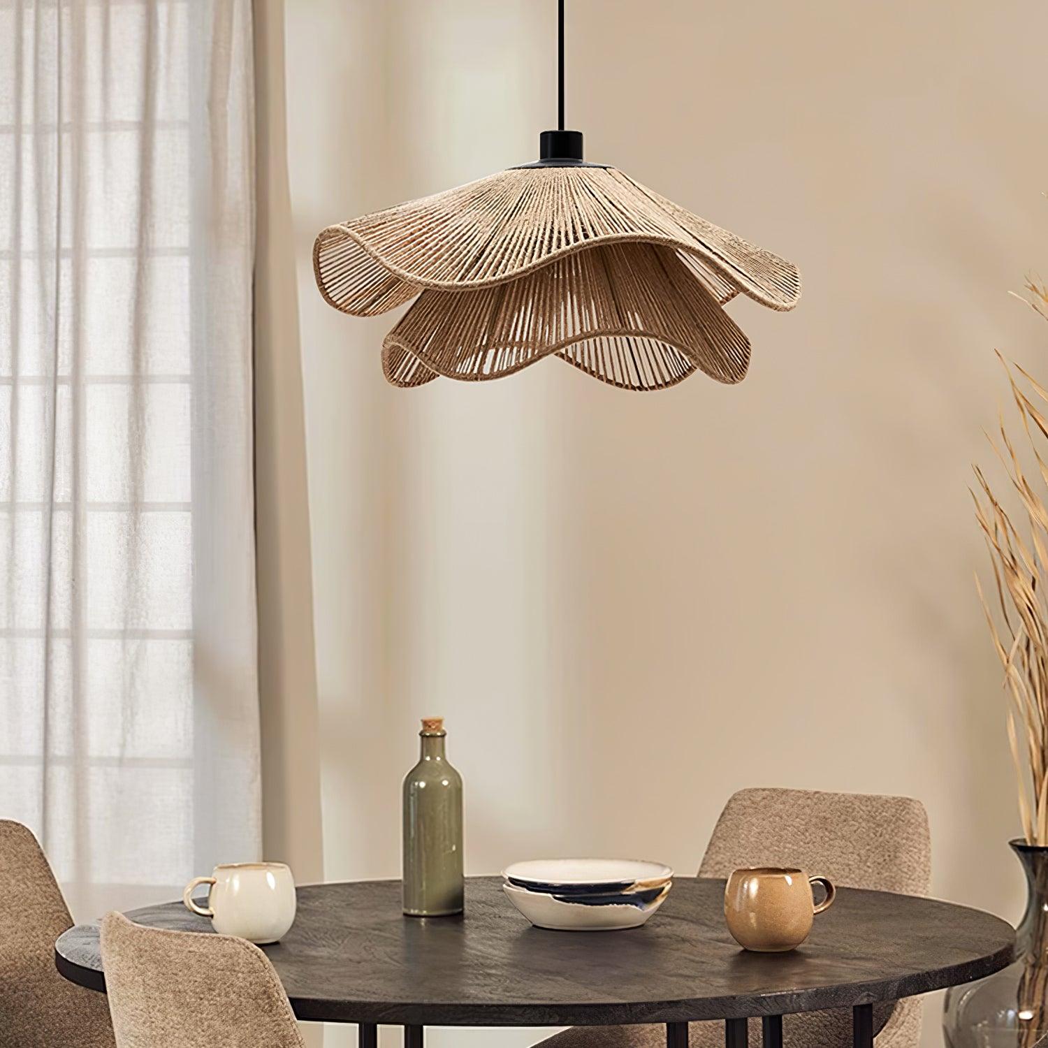 Lustra Pendelleuchte Handgefertigter Strohhut-Letslighting