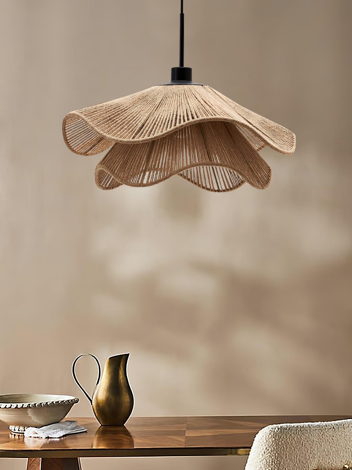 Lustra Pendelleuchte Handgefertigter Strohhut-Letslighting