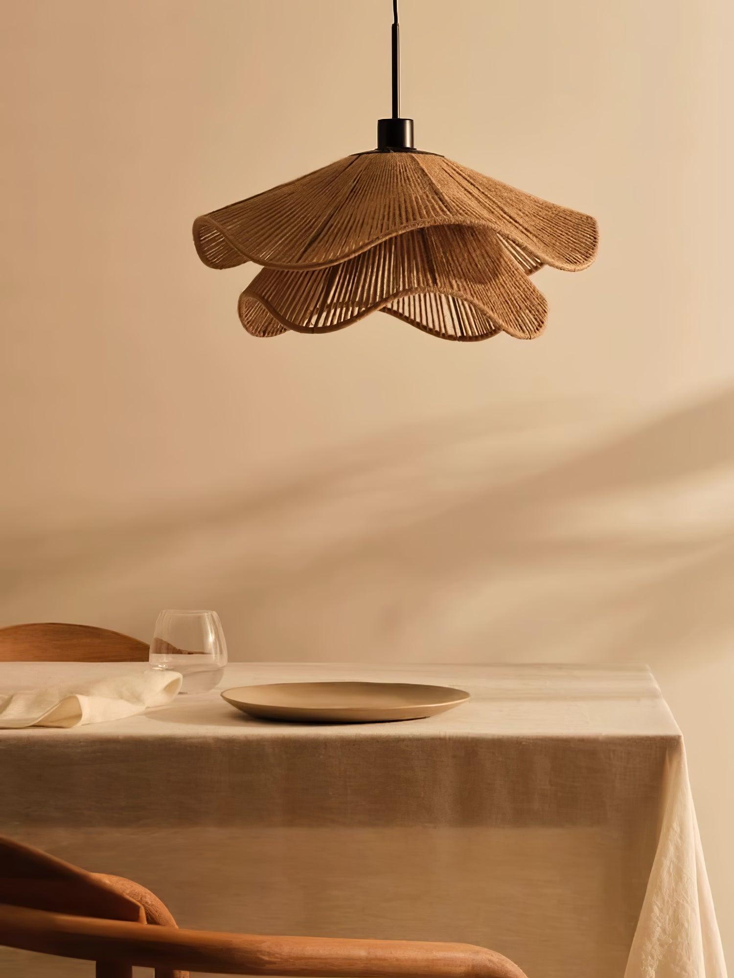 Lustra Pendelleuchte Handgefertigter Strohhut-Letslighting