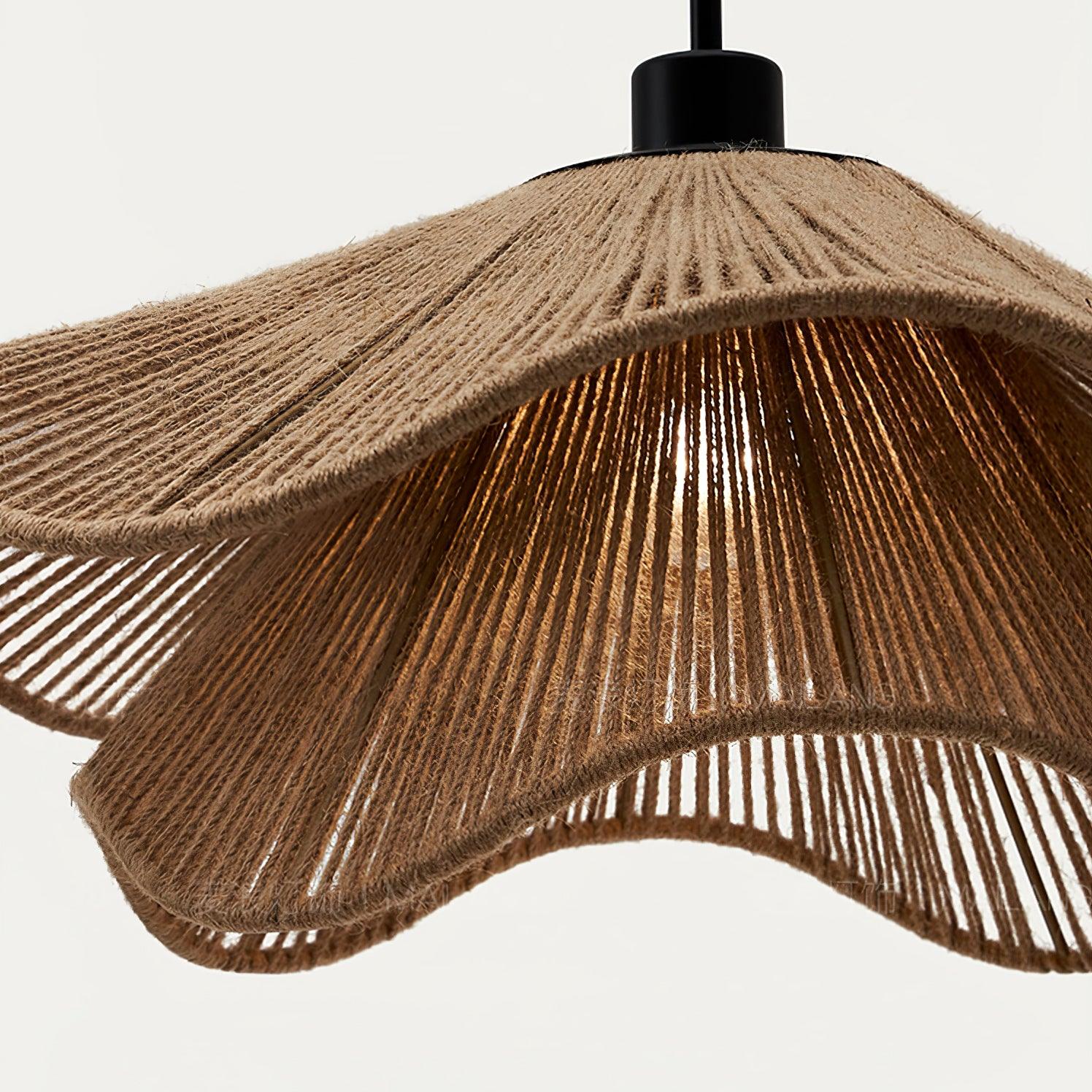 Lustra Pendelleuchte Handgefertigter Strohhut-Letslighting