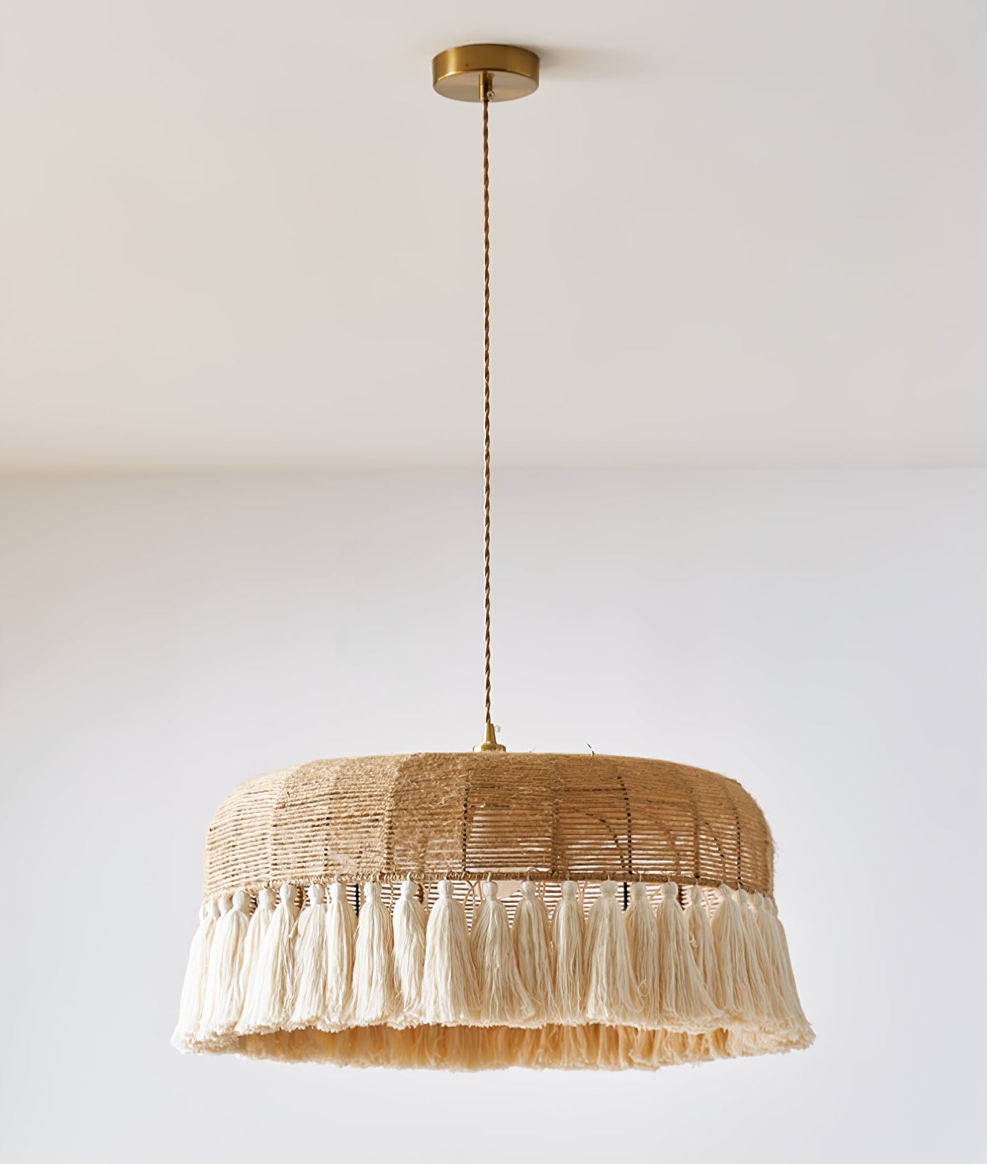 Boho Handgewebt Jute Pendelleuchte Leuchte-Letslighting