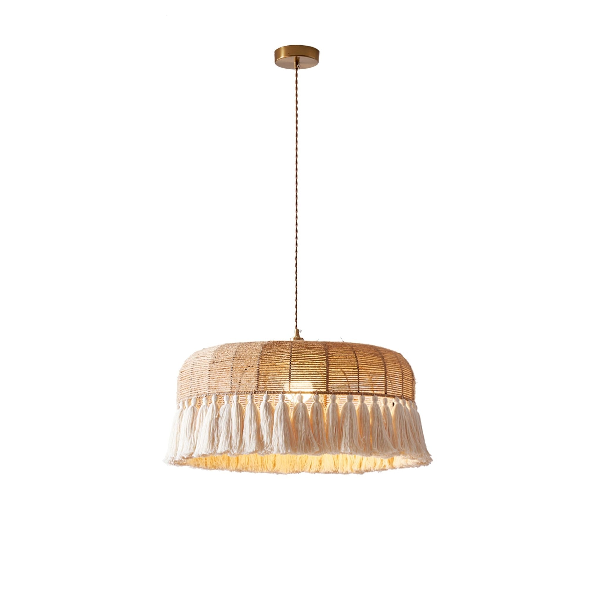 Boho Handgewebt Jute Pendelleuchte Leuchte-Letslighting