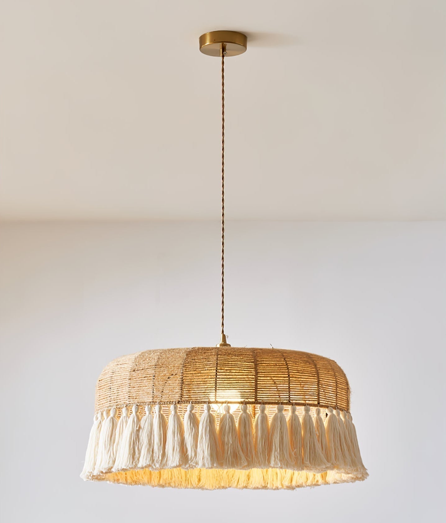 Boho Handgewebt Jute Pendelleuchte Leuchte-Letslighting