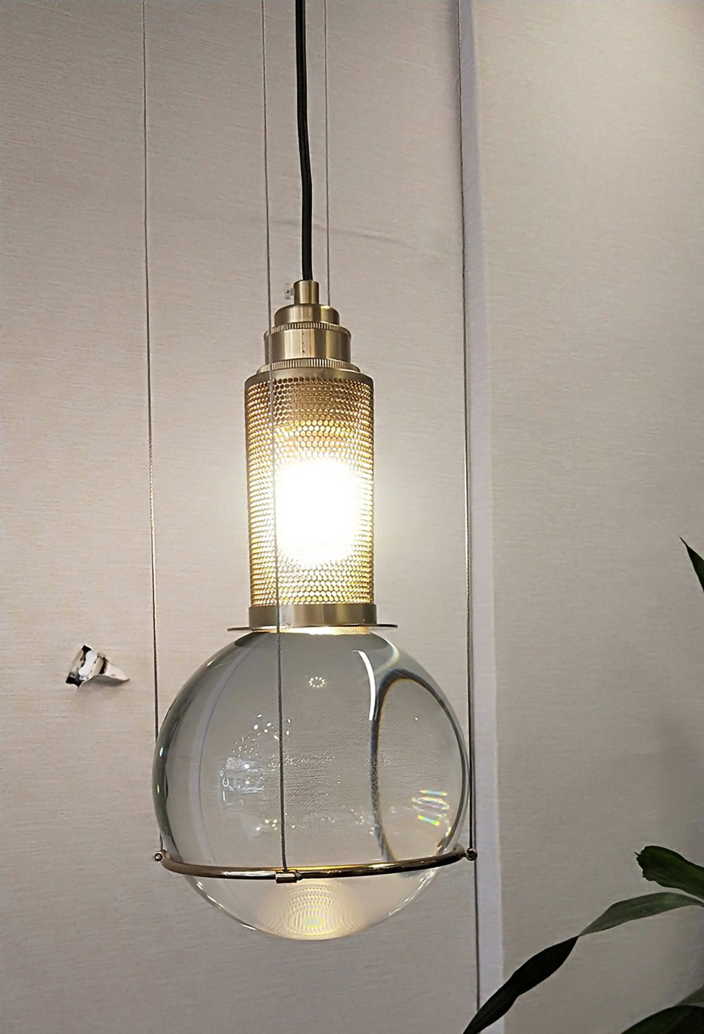 Solara Pendelleuchte mit Kristall, höhenverstellbar-Letslighting