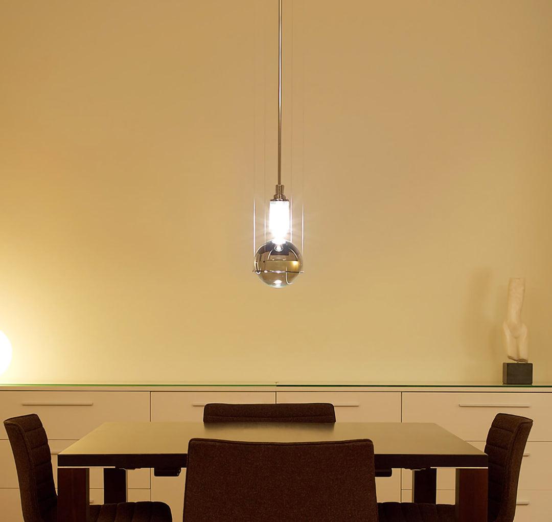 Solara Pendelleuchte mit Kristall, höhenverstellbar-Letslighting