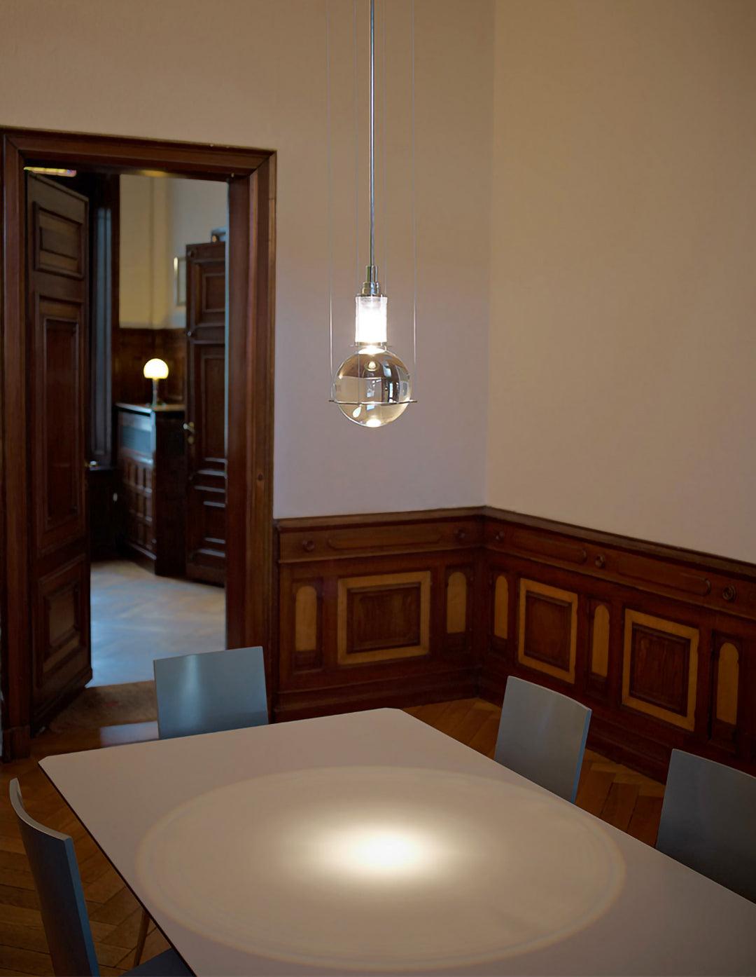 Solara Pendelleuchte mit Kristall, höhenverstellbar-Letslighting