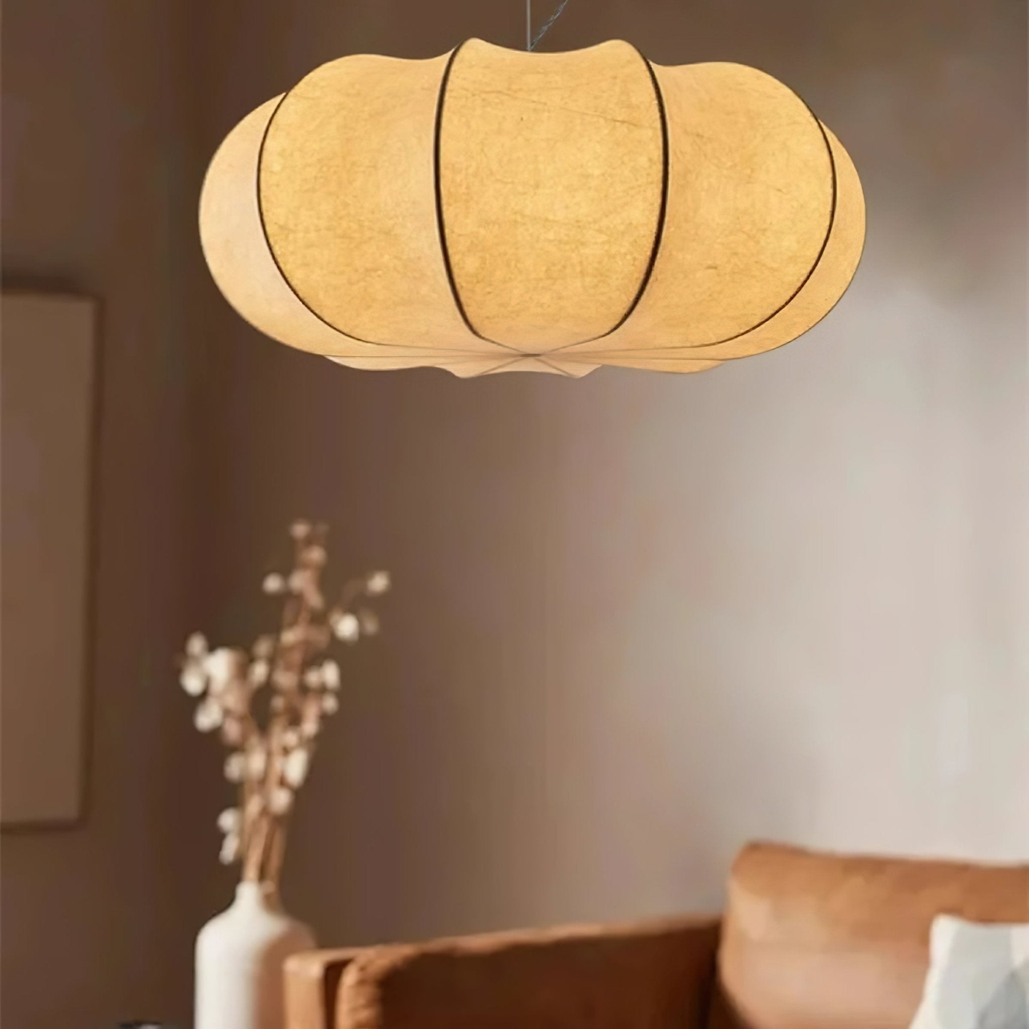 Oblate Silk Pendant Lamp - Blowlighting