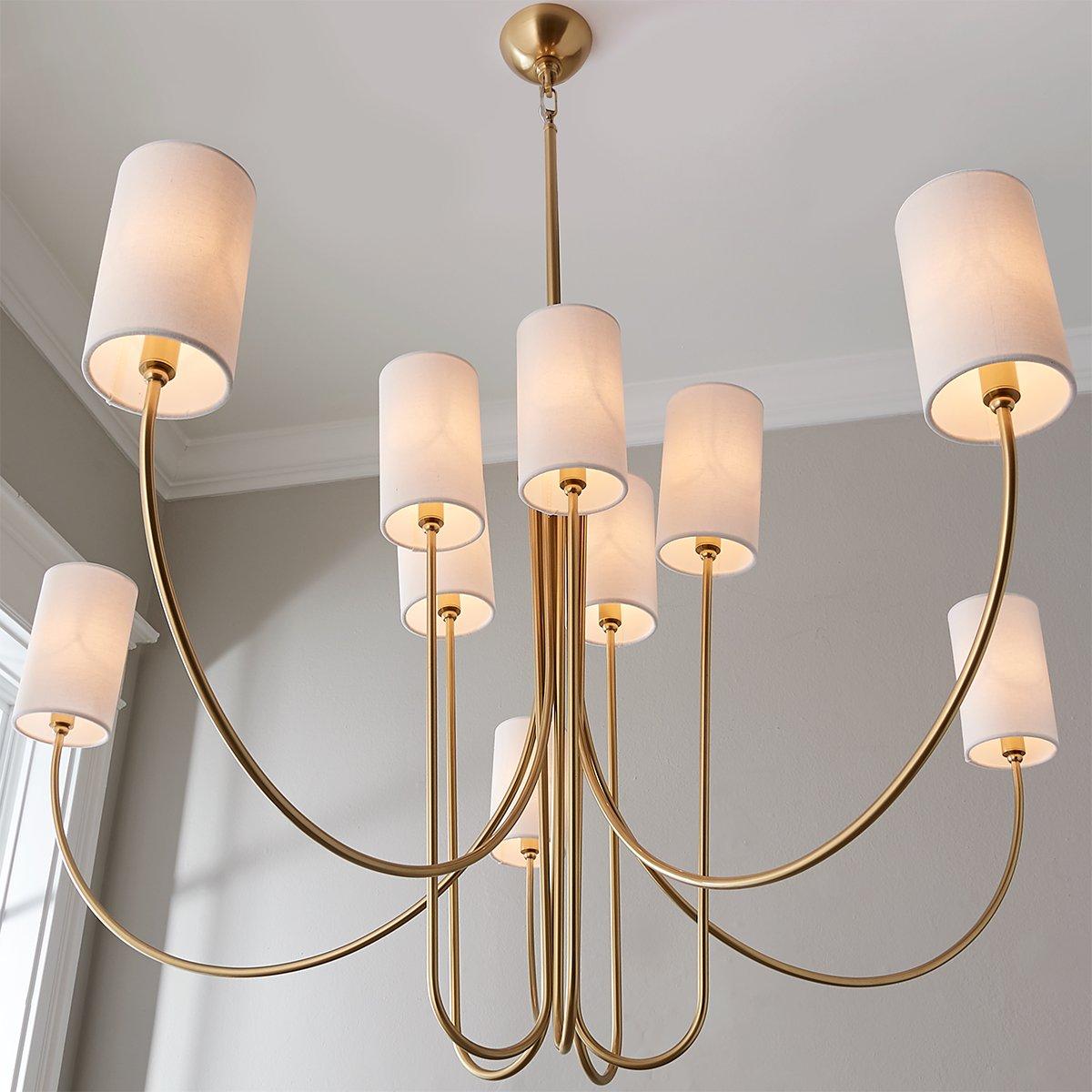 Asolira Vintage Industrieller Schwarzer Stoff-Kronleuchter-Letslighting