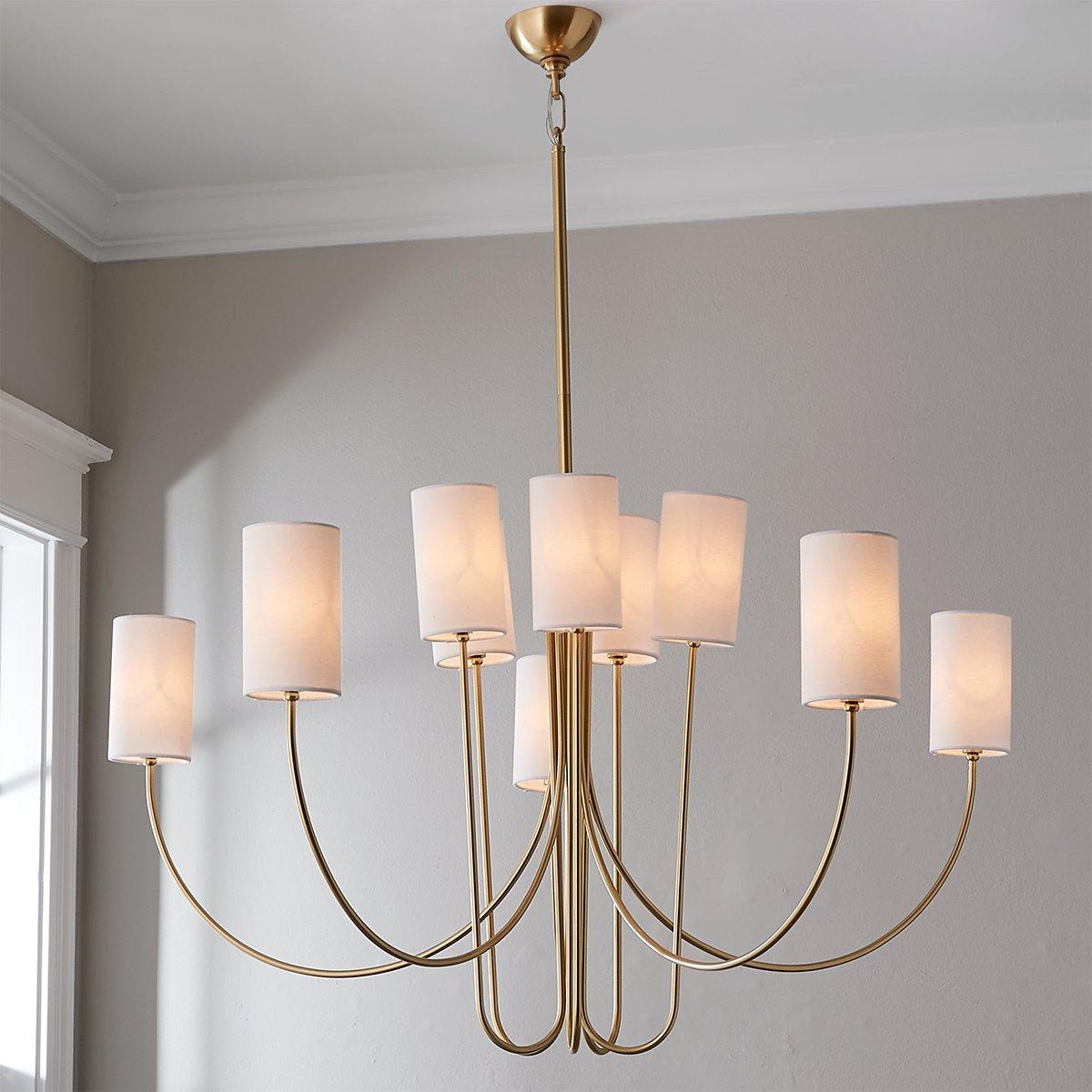 Asolira Vintage Industrieller Schwarzer Stoff-Kronleuchter-Letslighting