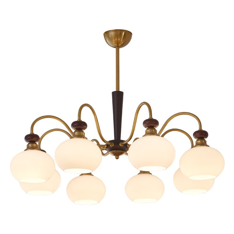 Calaeila Traditionelle Eleganz Kugel Holz Glas Kronleuchter-Letslighting