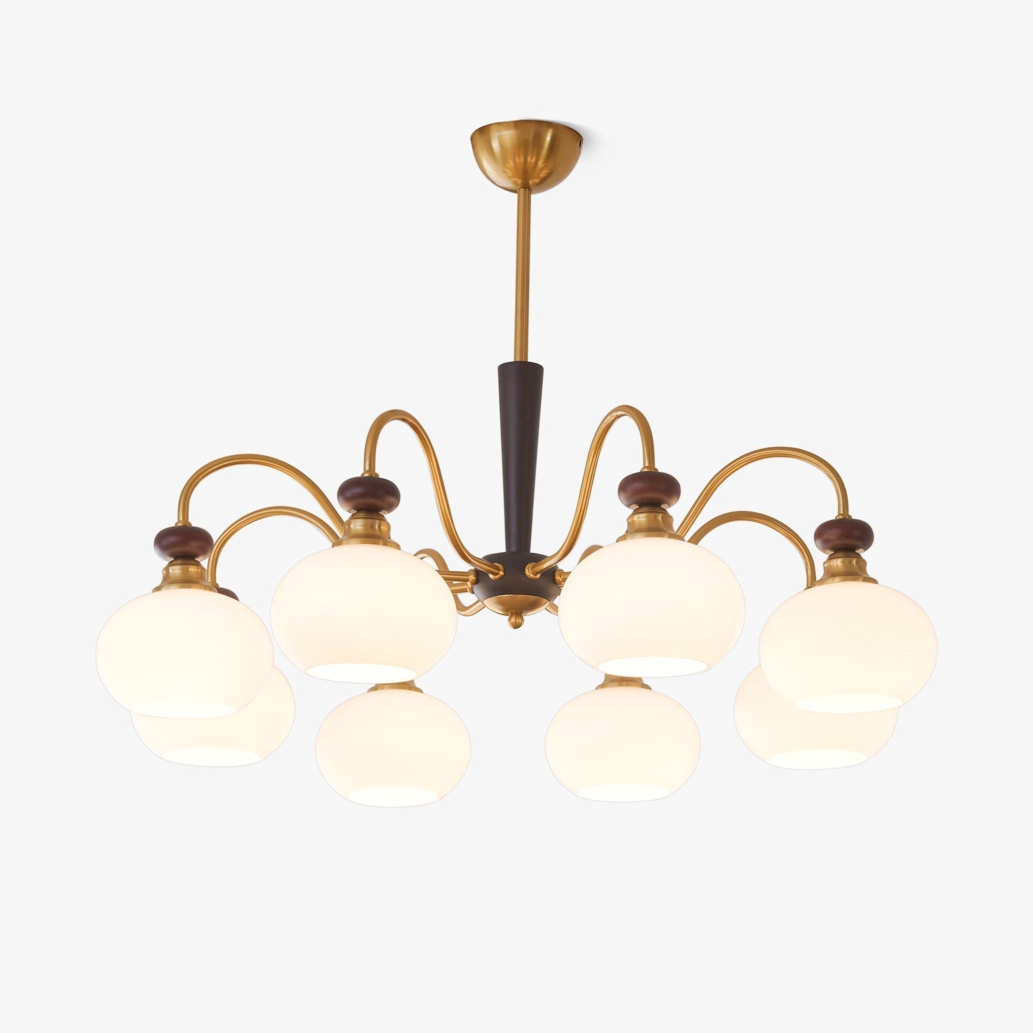 Calaeila Traditionelle Eleganz Kugel Holz Glas Kronleuchter-Letslighting