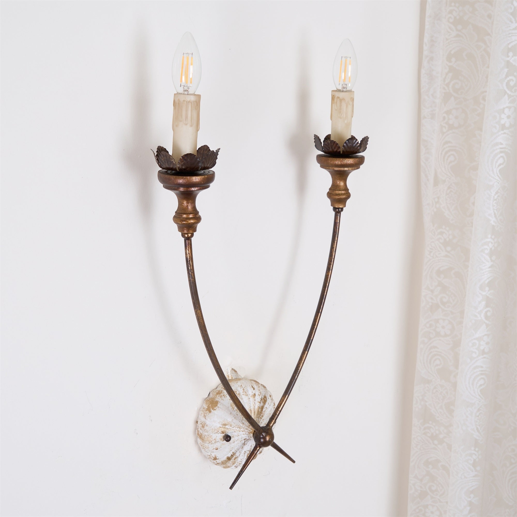 Catalos Vintage Industrie Holz Wandleuchte-Letslighting