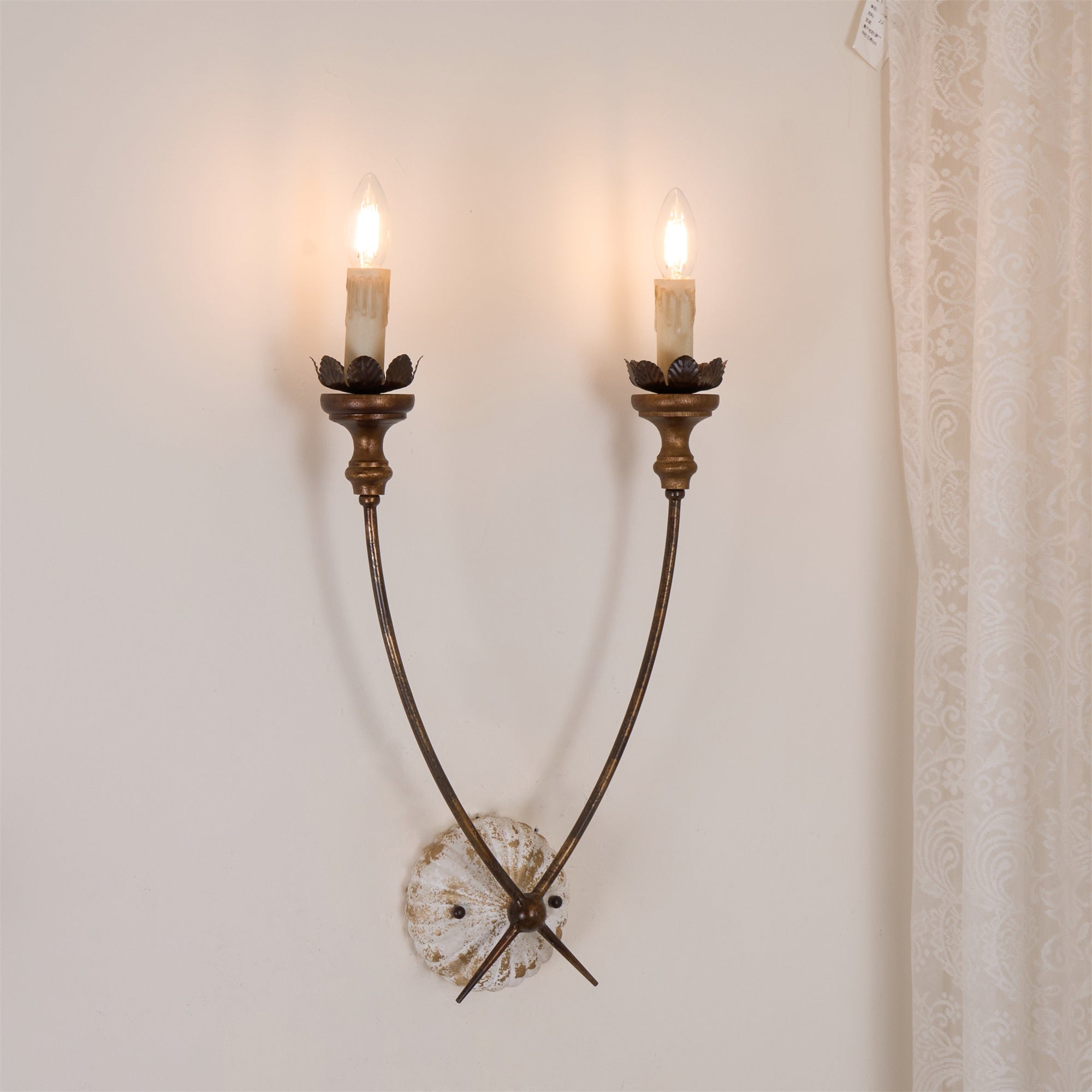 Catalos Vintage Industrie Holz Wandleuchte-Letslighting
