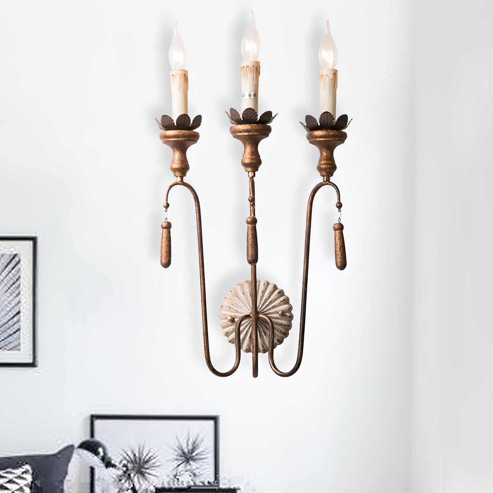 Avelaris Wandleuchte Holz Vintage Industrial-Letslighting