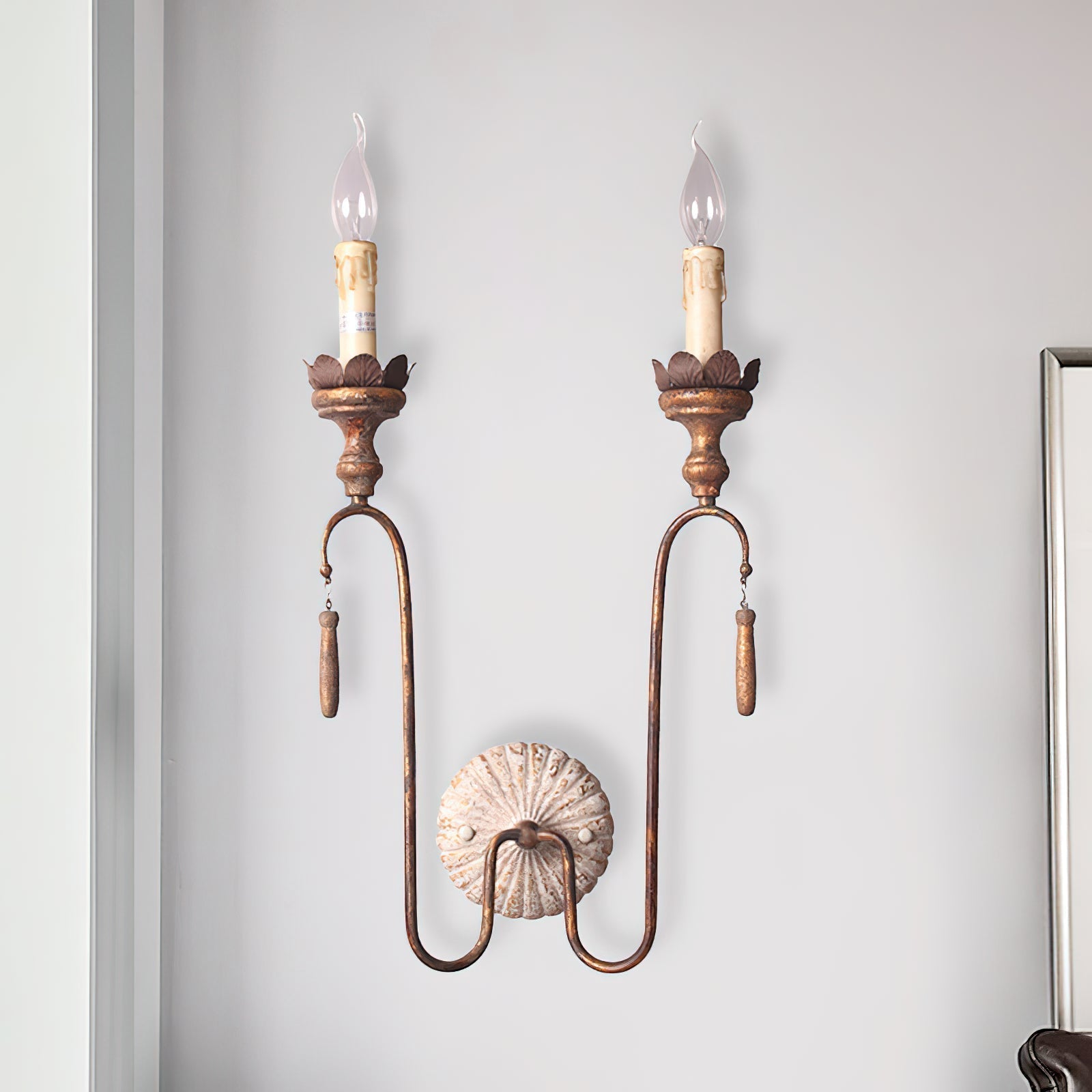 Avelaris Wandleuchte Holz Vintage Industrial-Letslighting