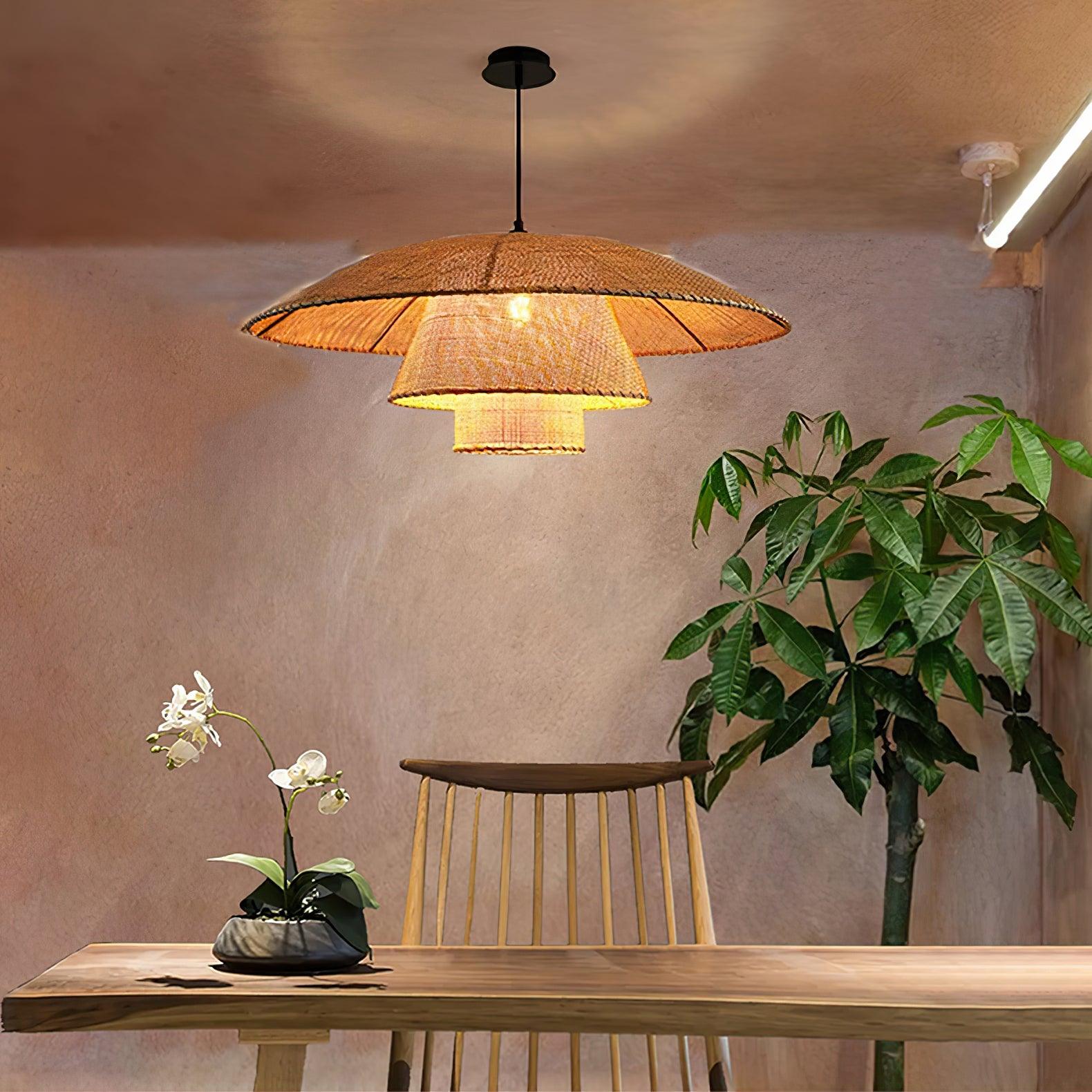 Orvellace Rattan Vintage Pendelleuchte-Letslighting