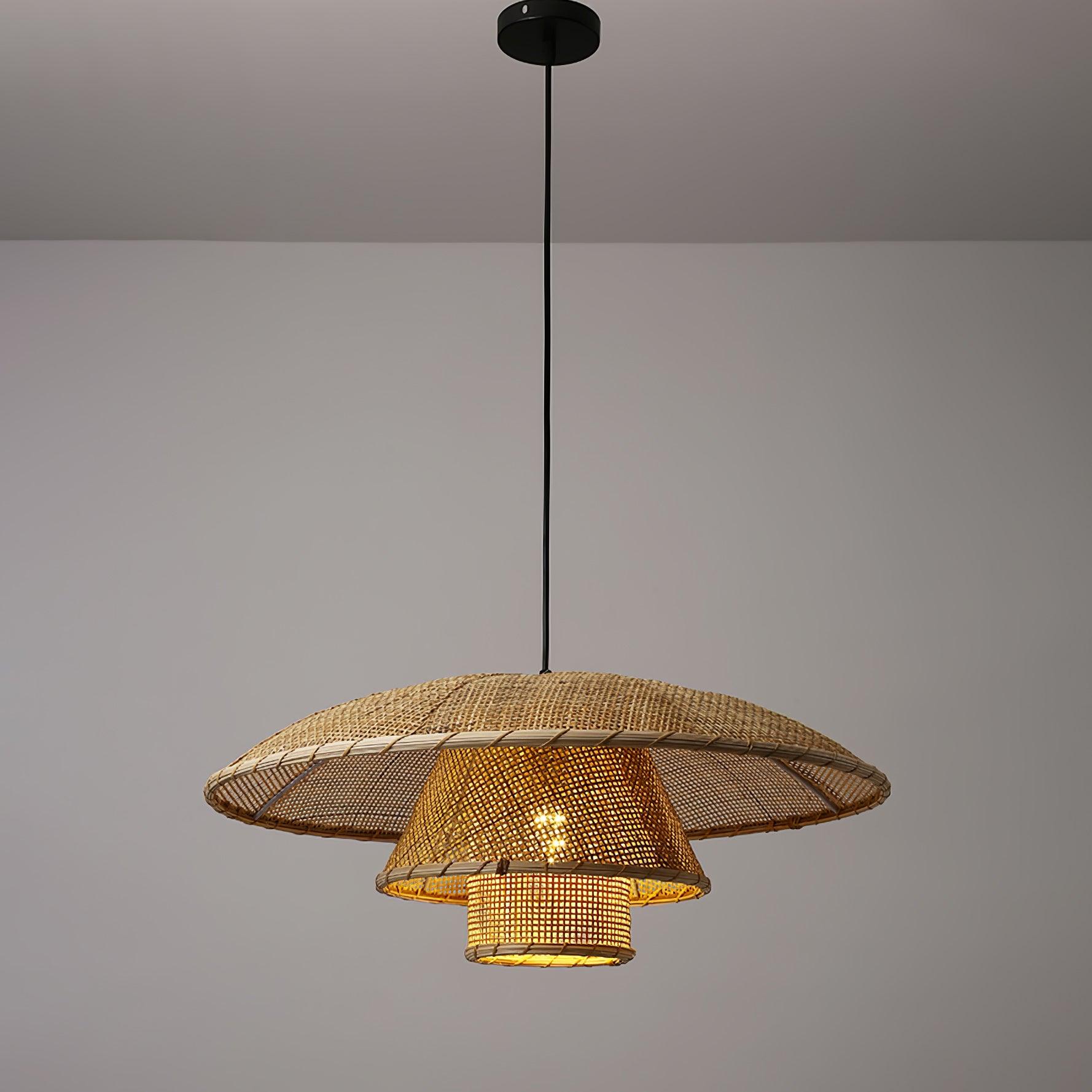 Orvellace Rattan Vintage Pendelleuchte-Letslighting